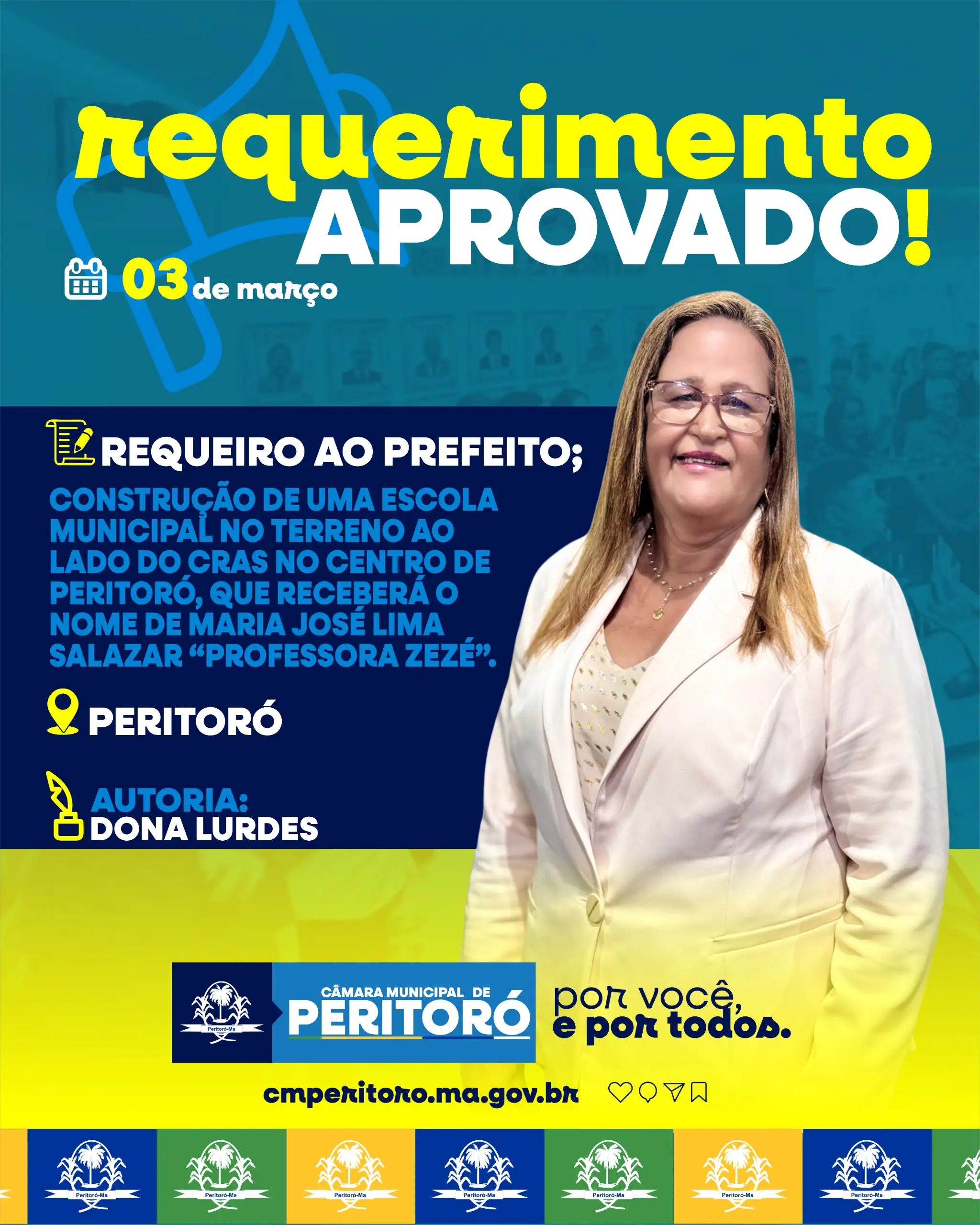 REQUERIMENTO DE N.º 08/2025 de autoria da Vereadora Maria Vieira da Silva