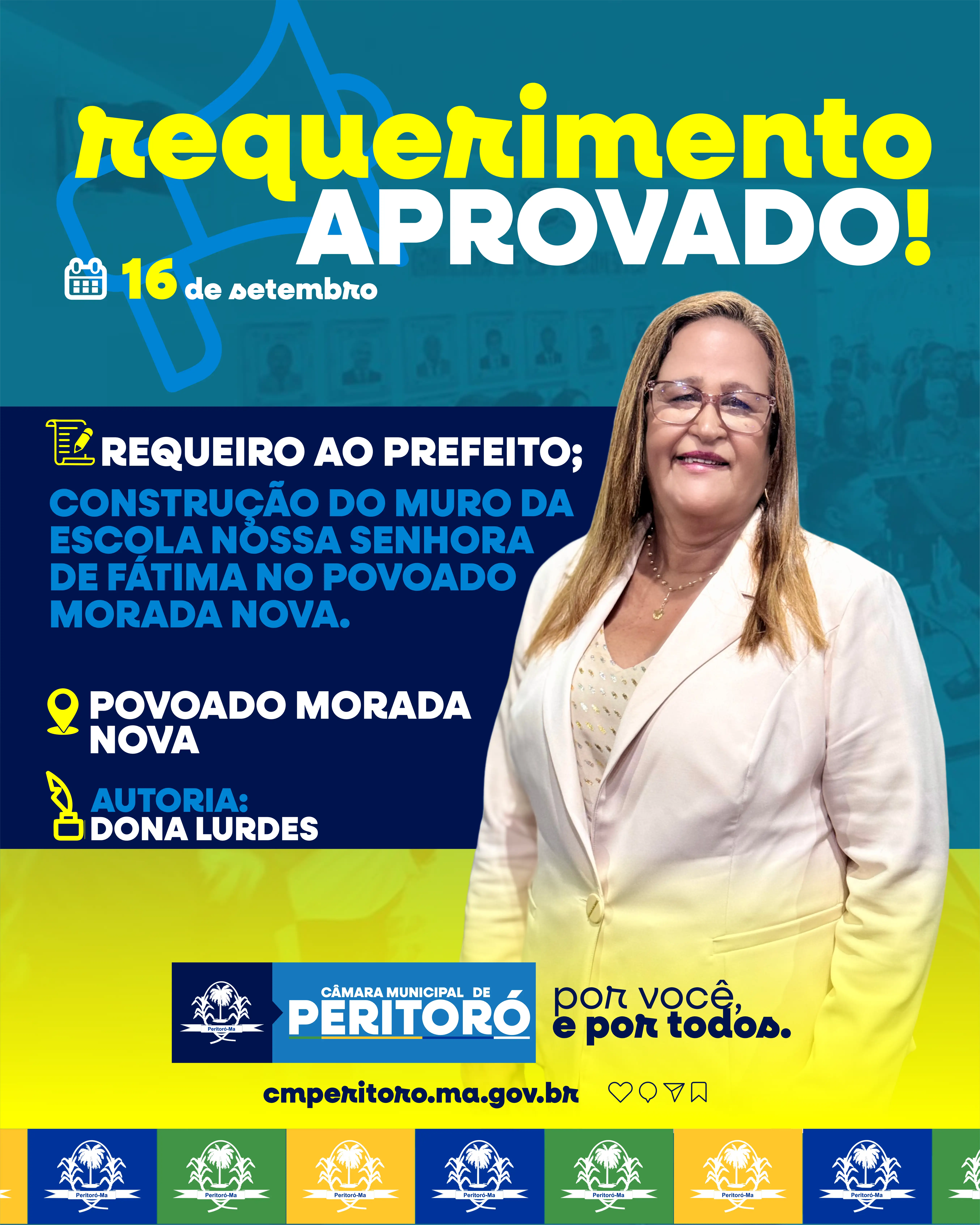Construção do muro da Escola Nossa Senhora de Fátima no povoado Morada Nova.
