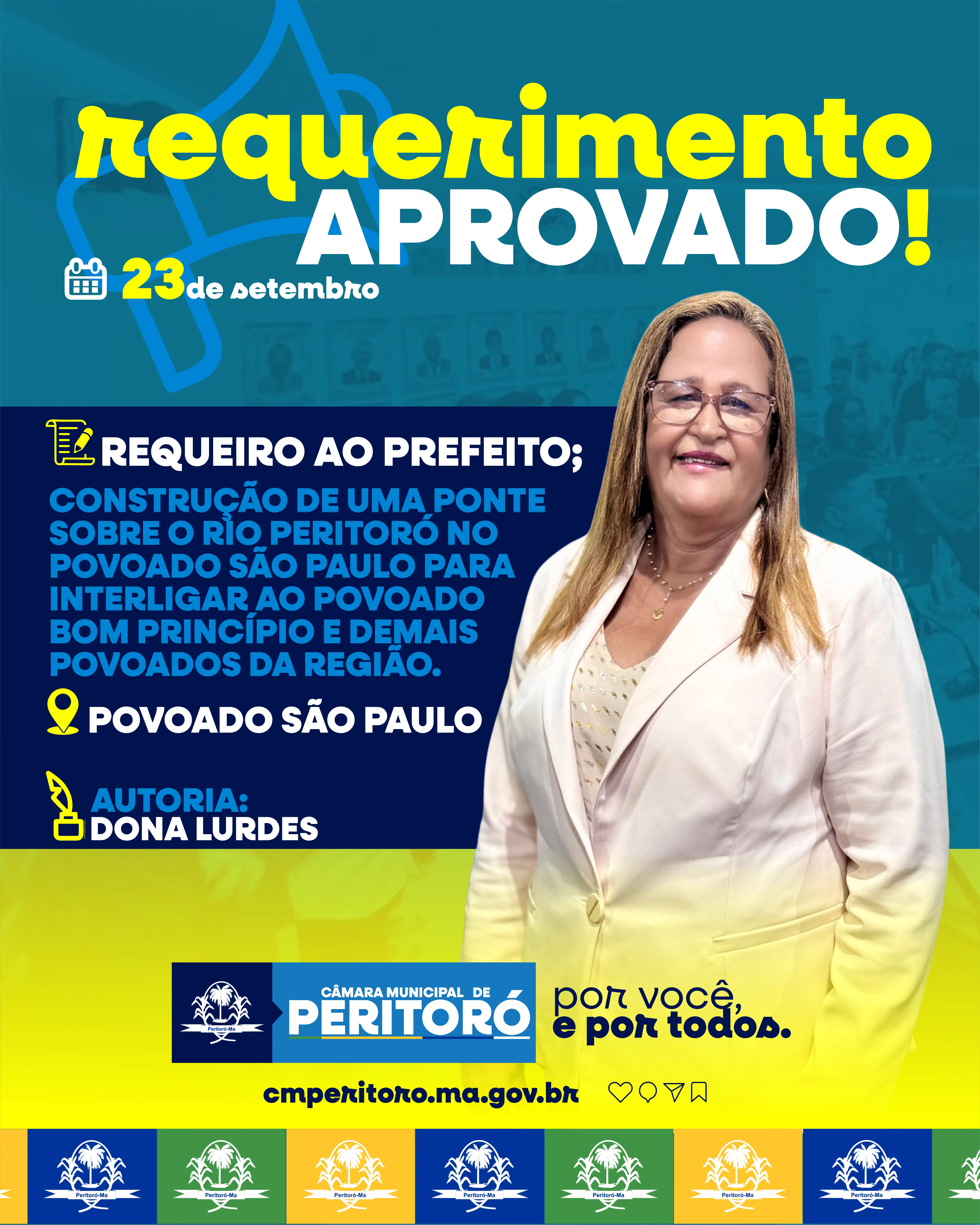 Construção de uma ponte sobre o Rio Peritoró no povoado São Paulo